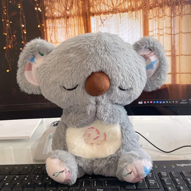 Breathing Koala Bear Toy Sleep Buddy Plush Doll With Lights