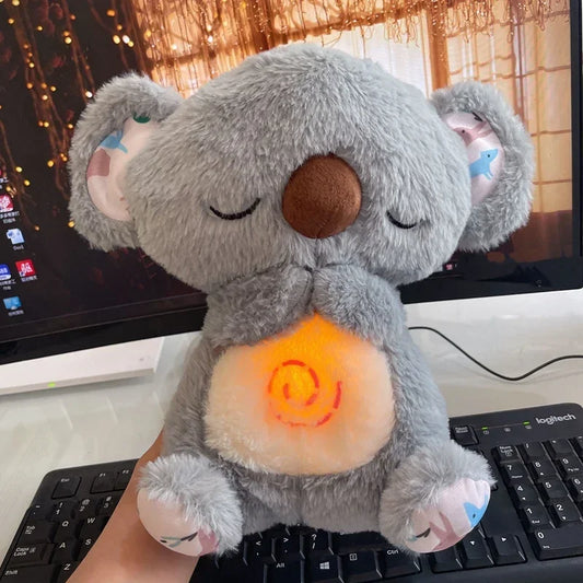 Breathing Koala Bear Toy Sleep Buddy Plush Doll With Lights